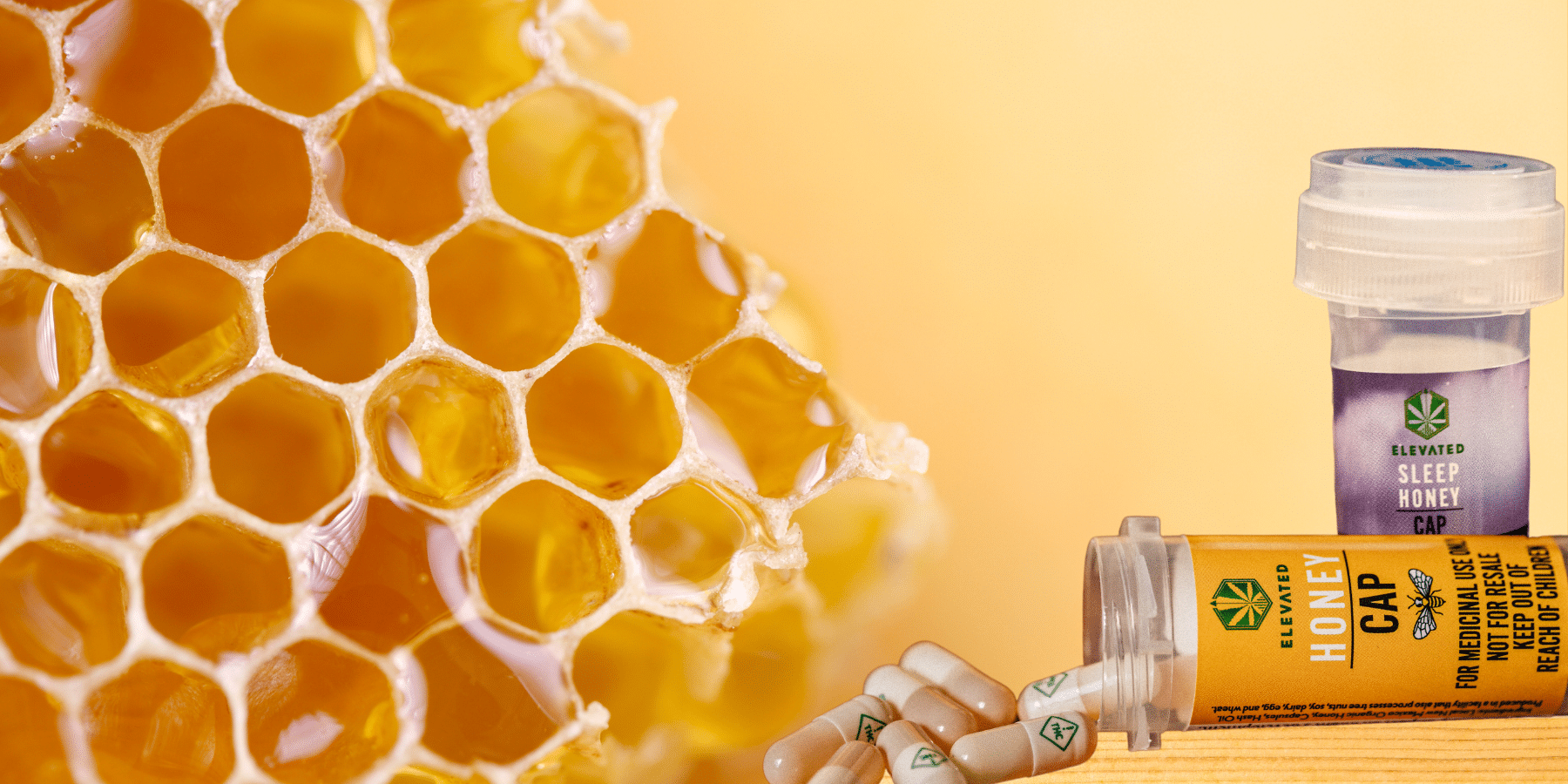 Elevated cannabis honey caps